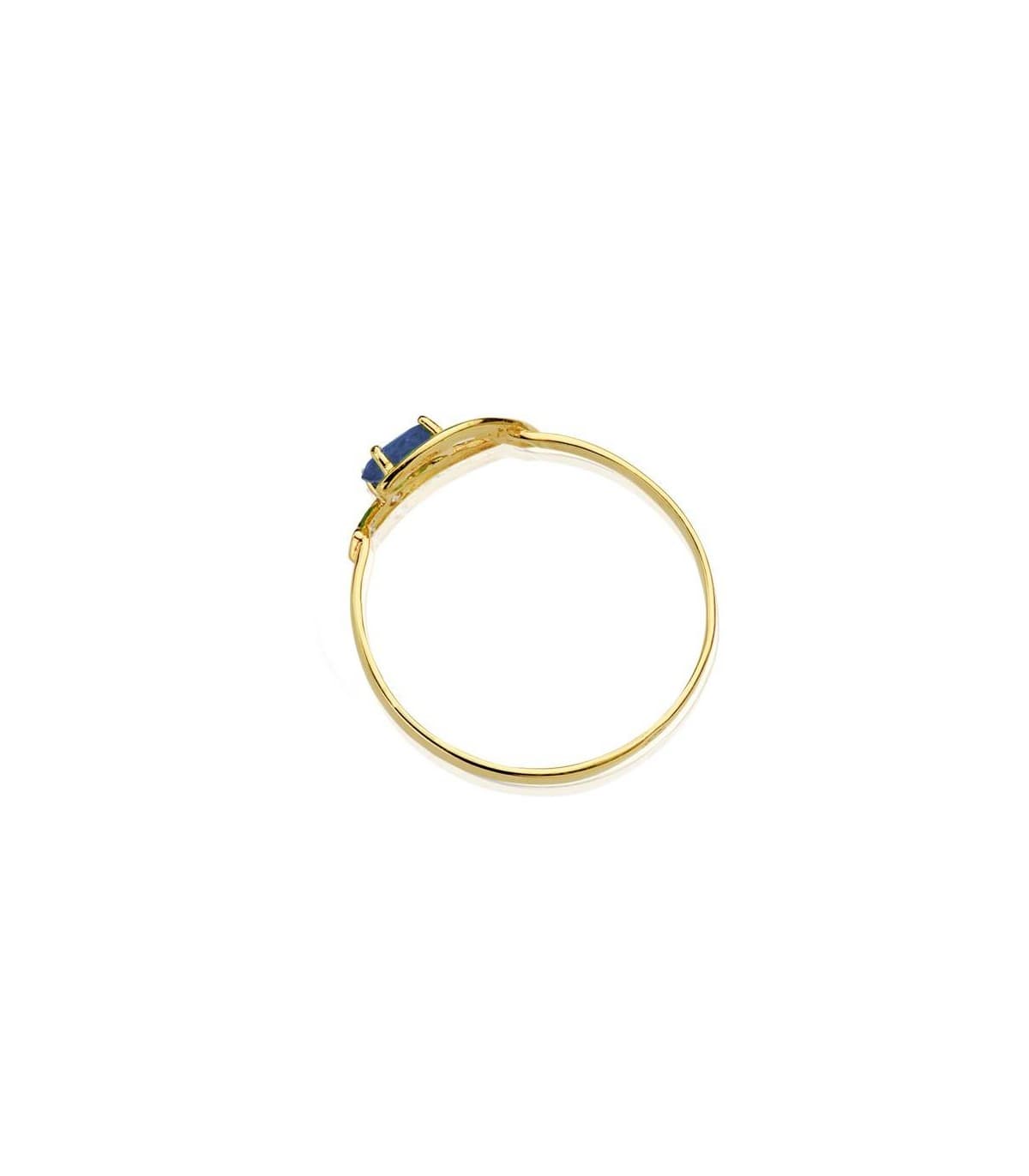 Bague Saphir Juliette 2 Ors 18K, bijoux pour femmes.