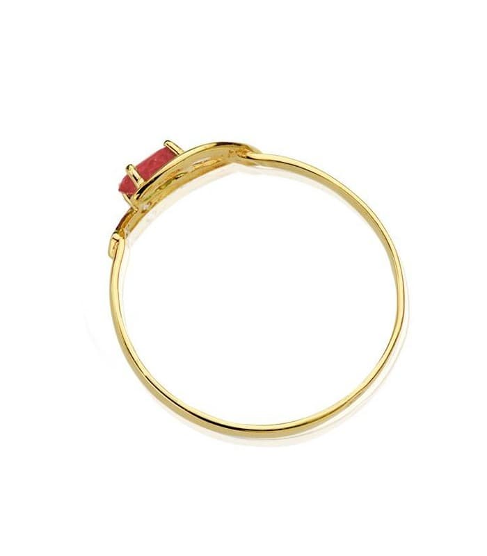 Sortija Rubí Oro 18K. Anillos para mujer, anillos con piedras.