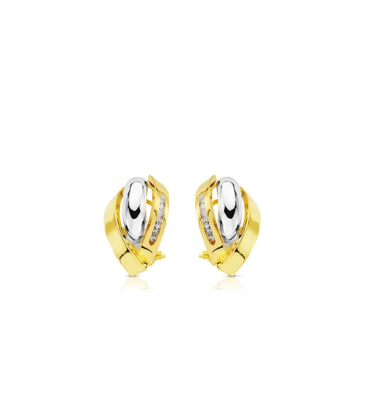 Boucles d'oreilles Idaira bicolore 18 Carats