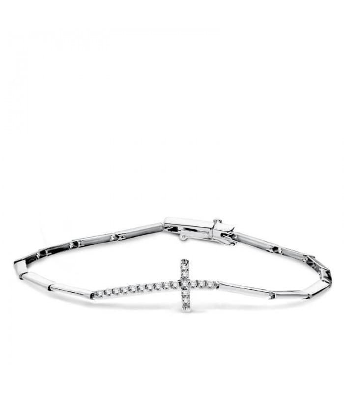 Bracelet Croix White 18 Carats