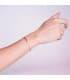 Pulsera Cruz White 18 ktes
