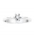 Solitario con diamante 0.10 quilates. Anillo Grattia oro blanco 18K. Joyería online, Alda Joyeros.