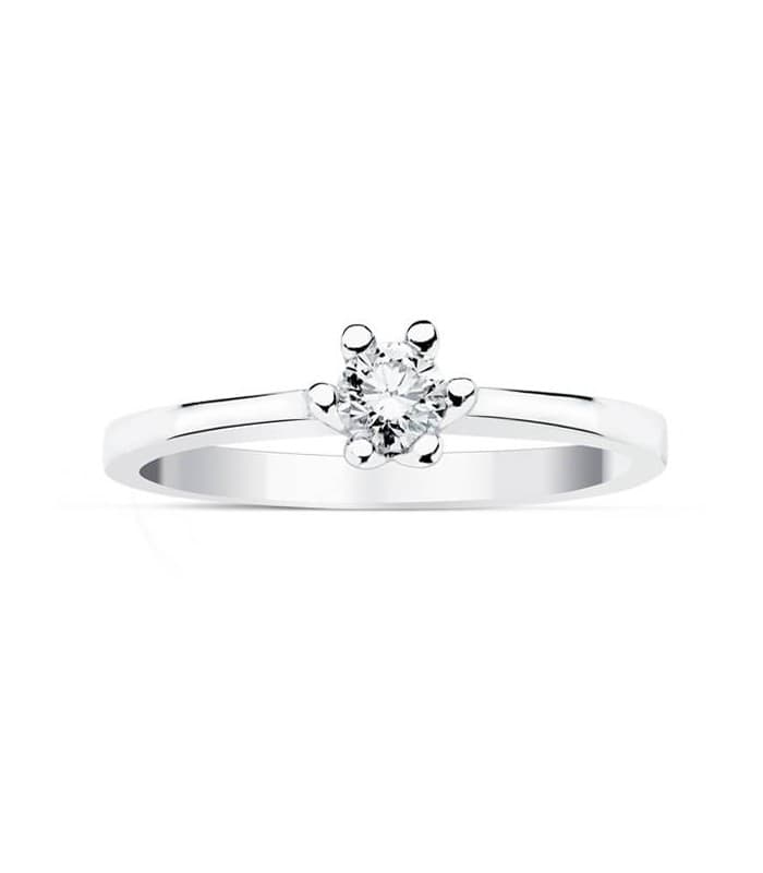 Anillo pedida mano oro 18 kilates. Solitario con diamante Grattia. Alda Joyeros, compra online.