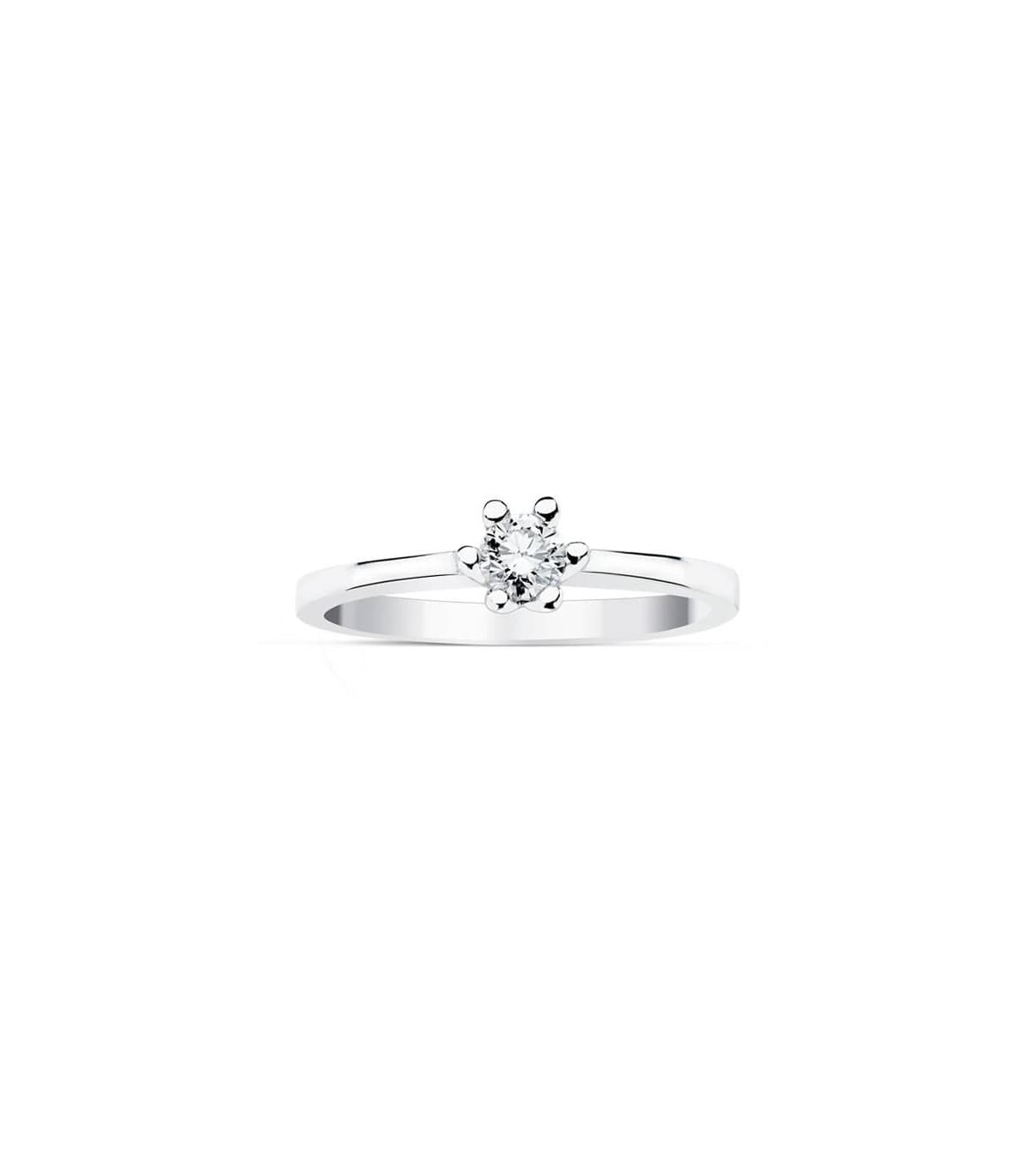 Anillo pedida mano oro 18 kilates. Solitario con diamante Grattia. Alda Joyeros, compra online.