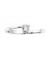 Anello con diamante solitario Lorien oro bianco 18 carati. 750 millesimi. Gioielli online.
