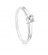 Solitario diamante Parisee 0.100 ct Oro Bianco 18 Kt.