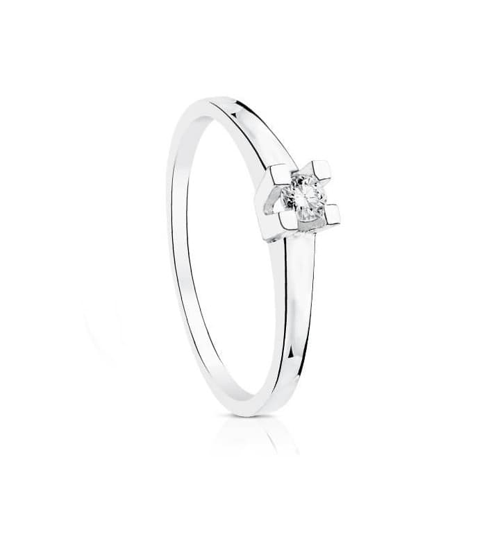 Solitario Parisee 0.100 Qtes. 18 Ktes.