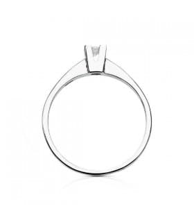 Bague de fiançailles or blanc Parisee 0.100 ct. Bague diamant or 18 K. Bijouterie en ligne.