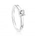 Solitario diamante Parisee 0.200 ct Oro Bianco 18 Kt.