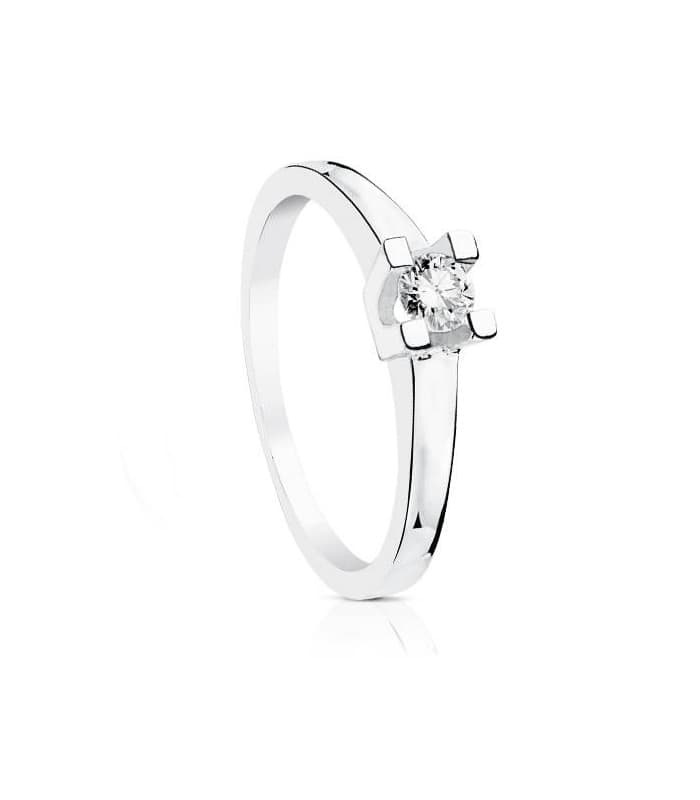 Solitaire Parisee 0.150 Cts. 18 K.