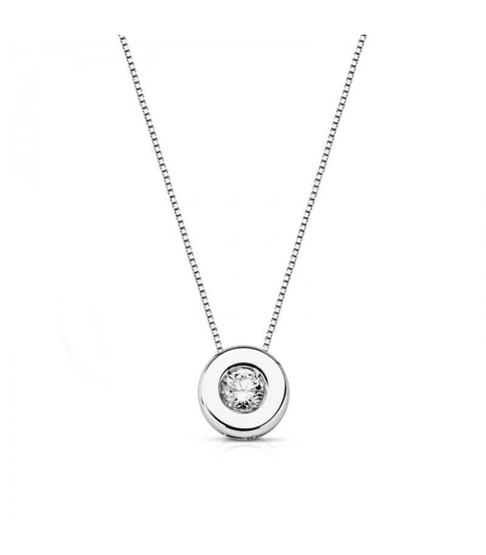 Gargantilla Ataira 0.11 qlts 18 Ktes. Gargantilla de oro para mujer con diamante.