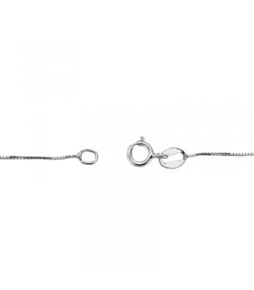 Gargantilla collar mujer chatón punto de luz 6.5 mm. Oro blanco 18 Ktes regalo mama navidad
