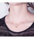 Gargantilla Collar mujer Oro Amarillo 18 Ktes chatón punto de luz 6 mm regalo mamá navidad