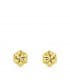 Pendientes oro amarillo Evita 4 mm 18 Ktes, ideales para bebé con forma de hexágono.