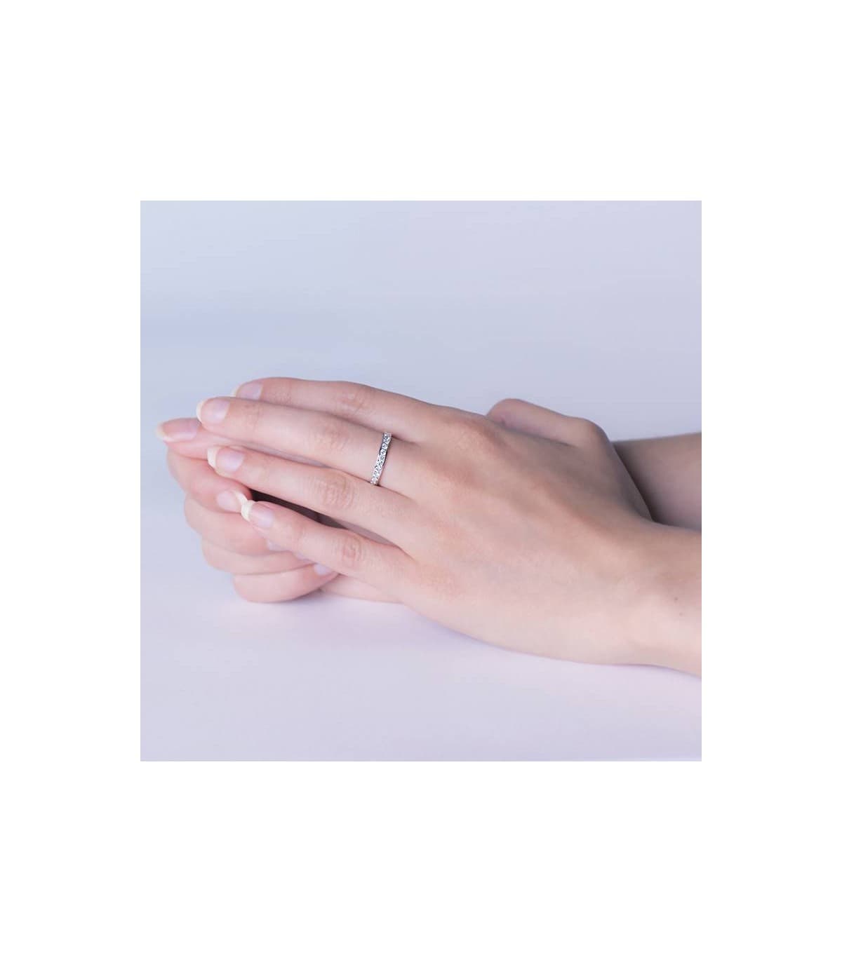 Fede nuziale 2.5 mm oro bianco 750 millessimi. Gioiellería online, Alda Joyeros.