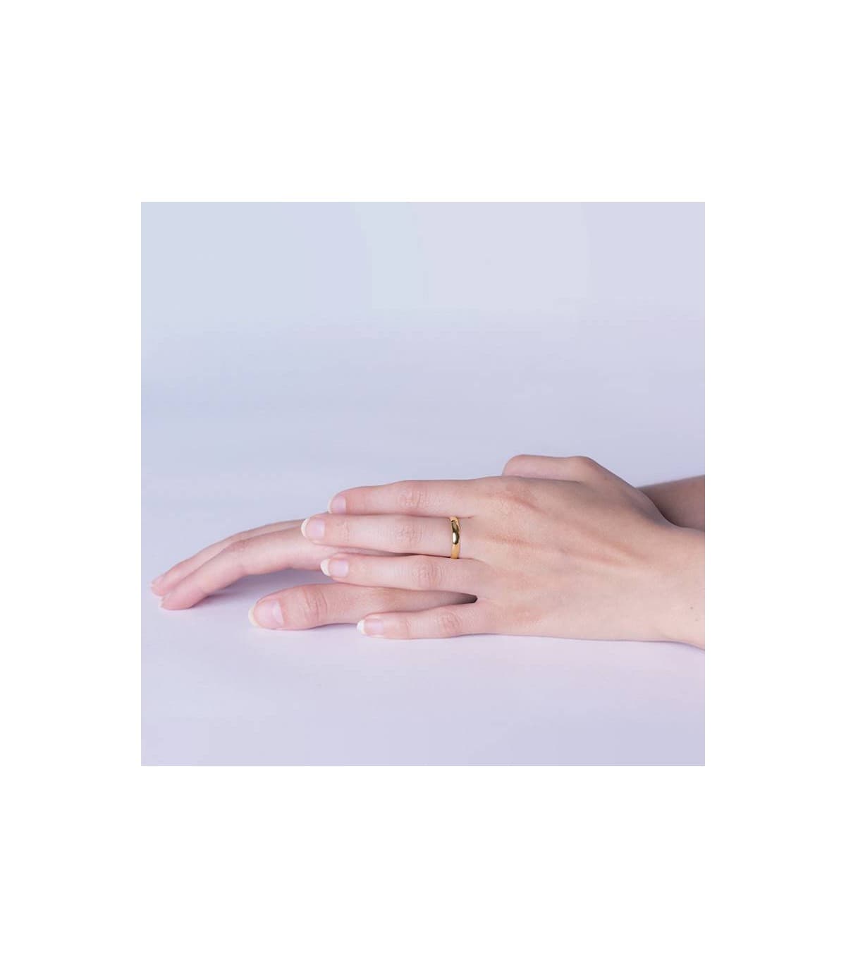 Anello di matrimonio donna. Fede nuziale oro giallo 9K.