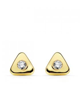 Pendientes Carolina 7X7 mm 18 Ktes