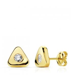 Pendientes Carolina 7X7 mm 18 Ktes