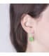 Boucles d'oreilles pendantes or Catrina pierre verte 18 Carats