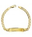 Gourmette or jaune Ivan 21 cm 18 Carats