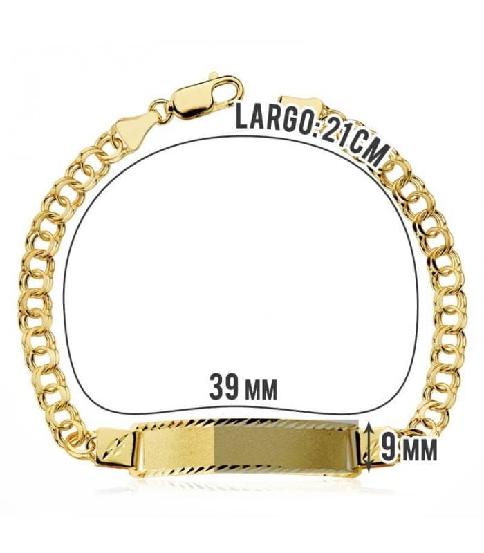 Esclava Iván oro amarillo 21 cm 18 Ktes