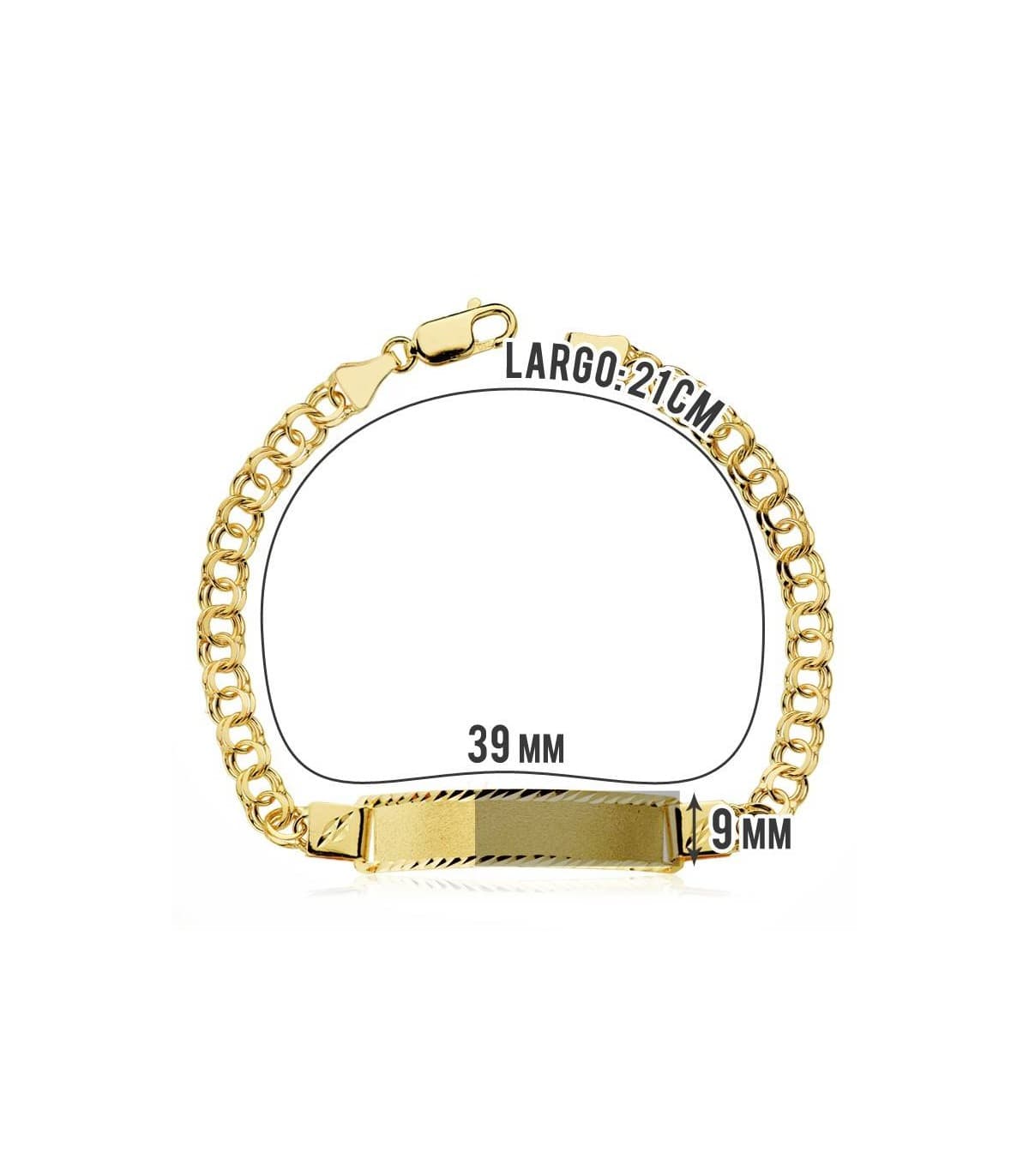 Esclava Iván oro amarillo 21 cm 18 Ktes