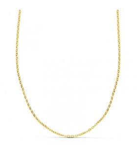 Collana catena diamantata 1,2 mm 50cm in oro giallo 750 - Collana maglia forzatina da donna, Alda gioielli.