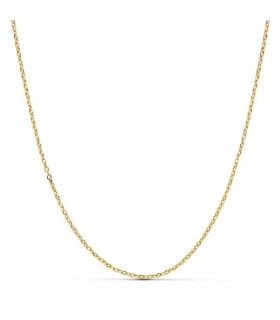 Chaîne en or jaune, maille Forçat 1.2 mm 18 K 50 mm, idéal pour collier femme