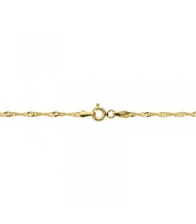 Catena oro 750 modello Singapore 1,7 mm x 50 cm, maglia intrecciata | Collane da donna online