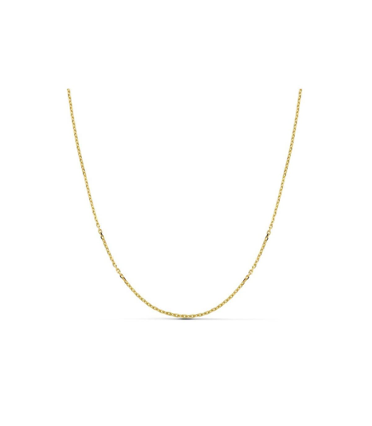 Cadenas de oro mujer - Modelo Cadena finita tipo Forzada 1.5 mm 18 Ktes 50cm