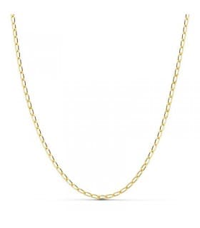 Collana da donna, catenina a maglia Cheval di 2 mm e 50 cm in oro giallo 18 carati (750‰)