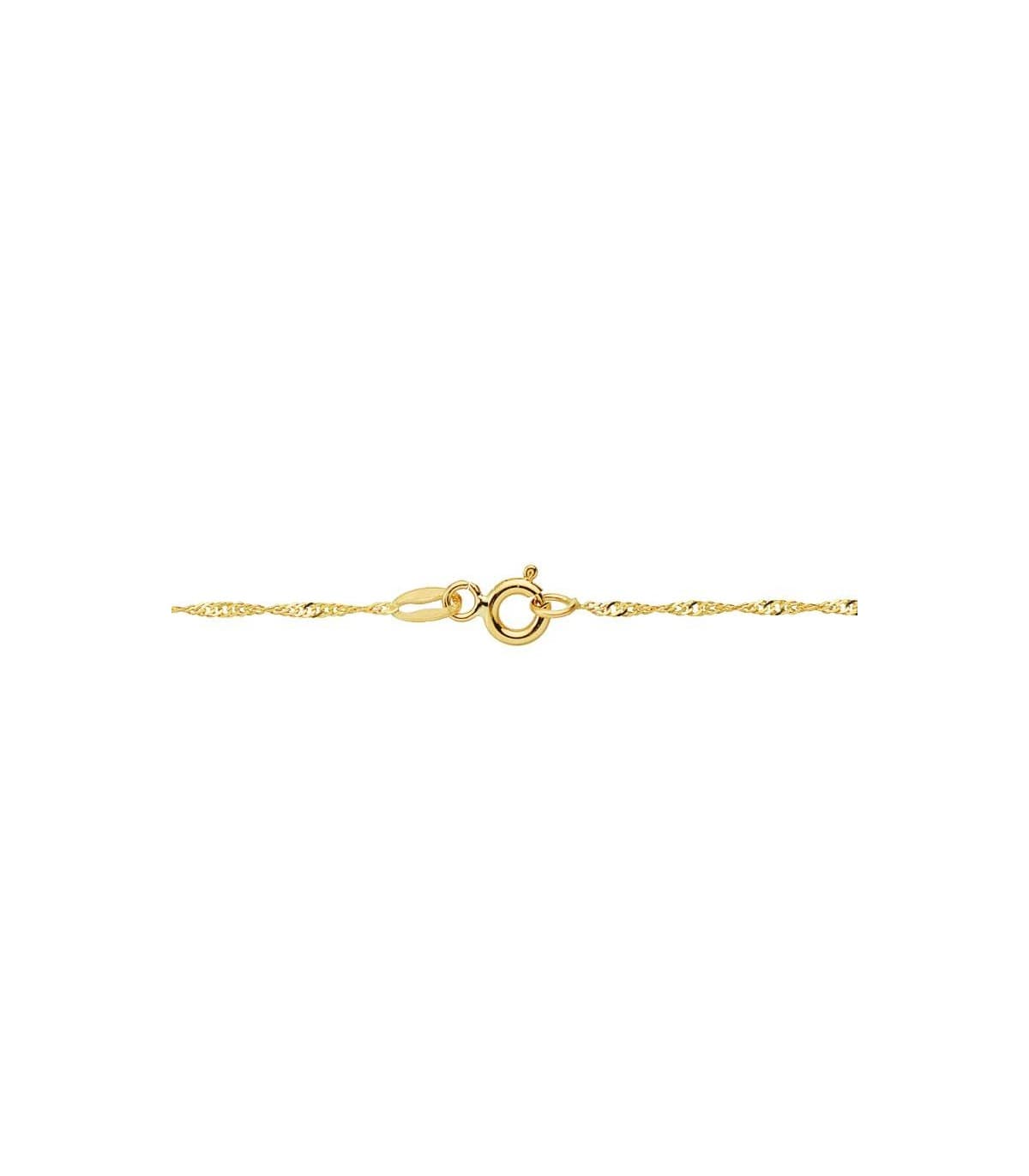 Cadena para mujer en oro amarillo tipo Singapur - Longitud 40 cm y cierre reasa
