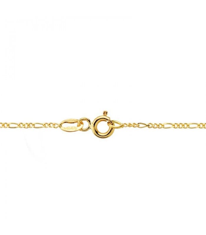 Chaîne cheval alternée triple, 1 mm 18 K 45cm