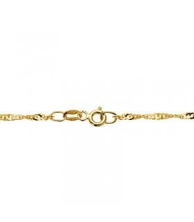 Collane a catena da uomo e donna in oro 750 - Modello catenina a maglia Singapore di 1,8 mm e 45 cm