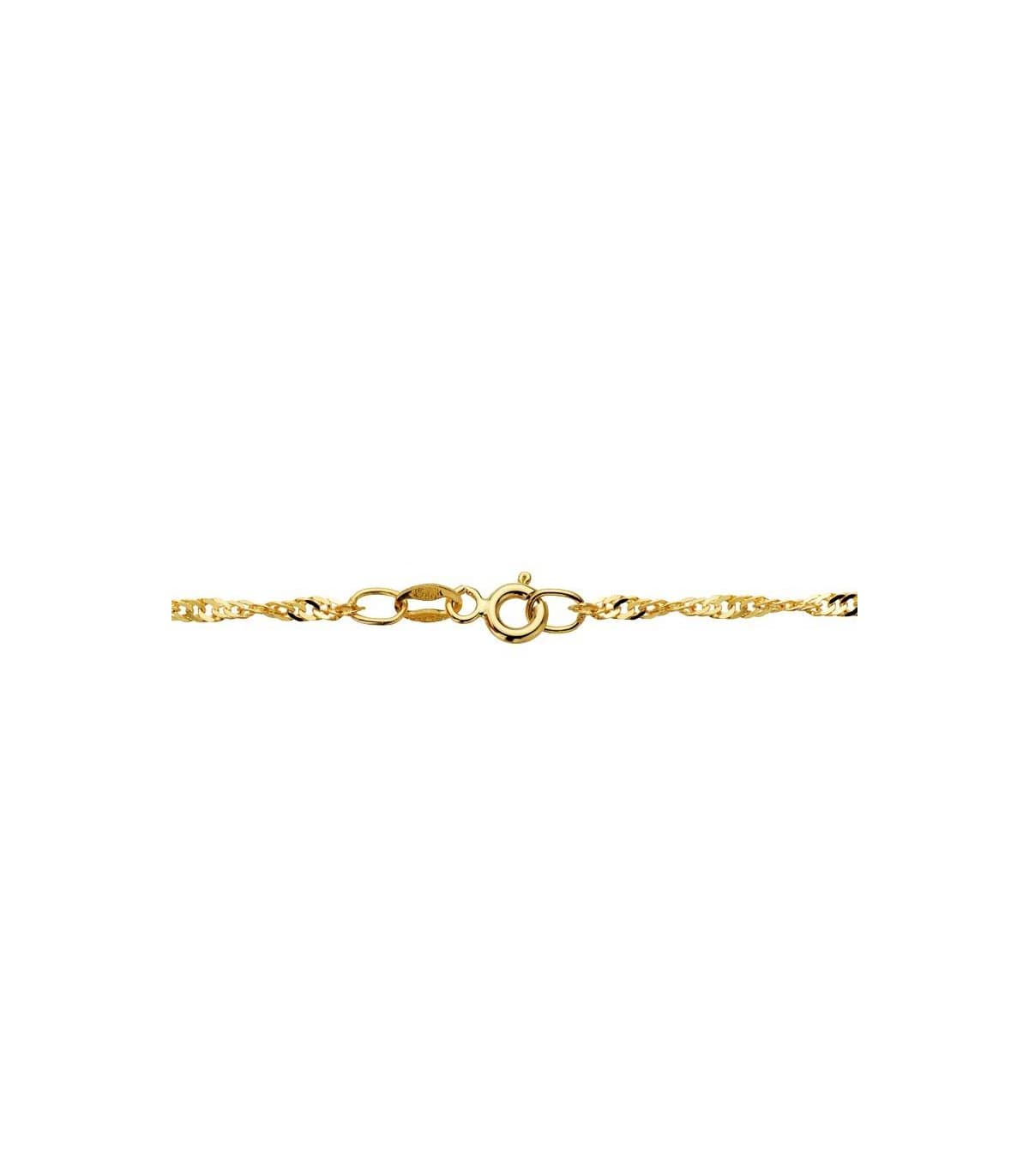Cadenas de oro para hombre y mujer - Modelo de Cadena Singapur 1.8 mm 50 cm