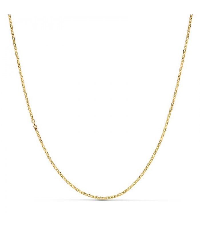 Chaîne en or jaune, maille Forçat 1.2 mm 18 K 45 cm, idéal pour collier baptême et femme