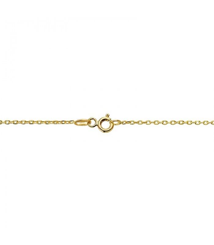 Chaîne en or jaune, maille Forçat 1.2 mm 18 K 45 cm, idéal pour collier baptême et femme