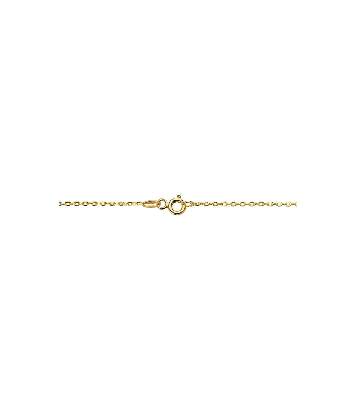 Chaîne en or jaune, maille Forçat 1.2 mm 18 K 45 cm, idéal pour collier baptême et femme