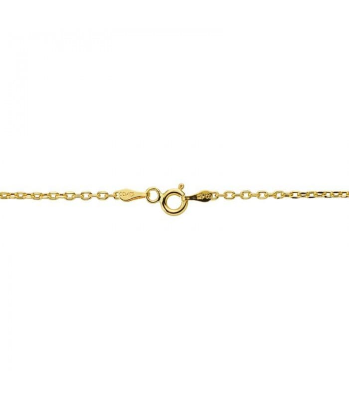 Collana catena forzatina 1.5 mm 18 Kt 45cm, girocollo ideale da donna e bambini