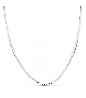 Catenina in oro bianco 18 Kt a maglia marina 1.8 mm 45 cm, ideale per collana donna