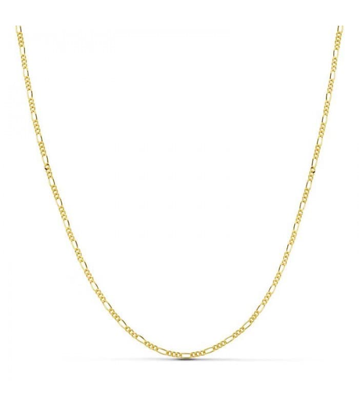 Chaîne cheval alternée triple, 1.2 mm 18 K 60cm