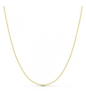 Collana catena cubana, modello grumetta 1mm oro 18 Kt 60cm - Catene unisex da donna, uomo e bambini.
