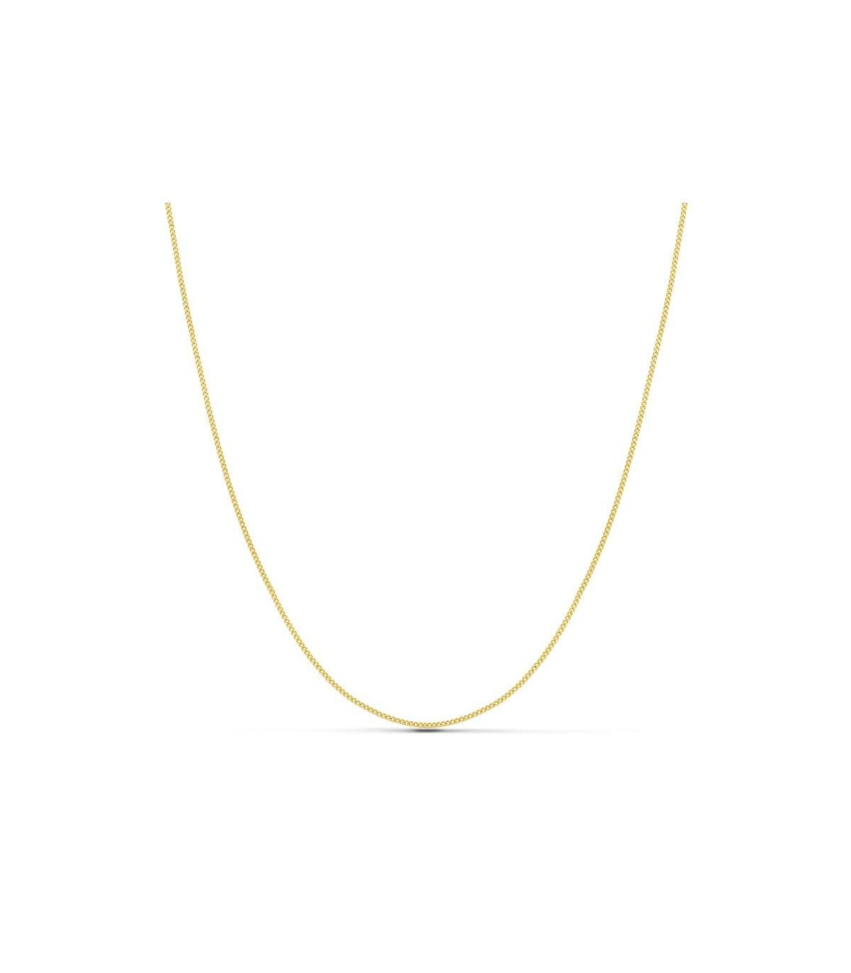 Collana catena cubana, modello grumetta 1mm oro 18 Kt 60cm - Catene unisex da donna, uomo e bambini.