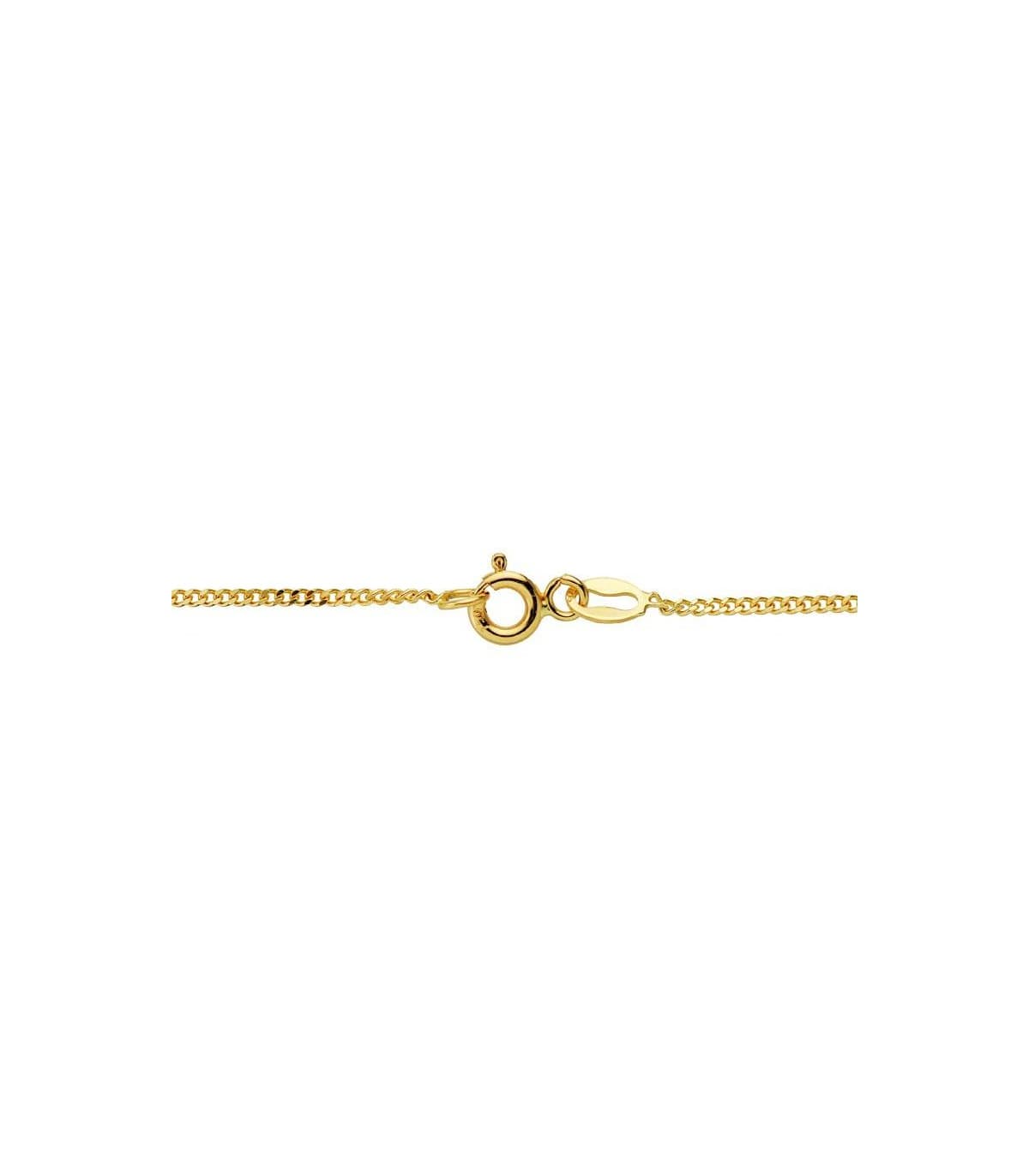 Collana catena cubana, modello grumetta 1mm oro giallo 60cm - Catene unisex da donna, uomo e bambini.