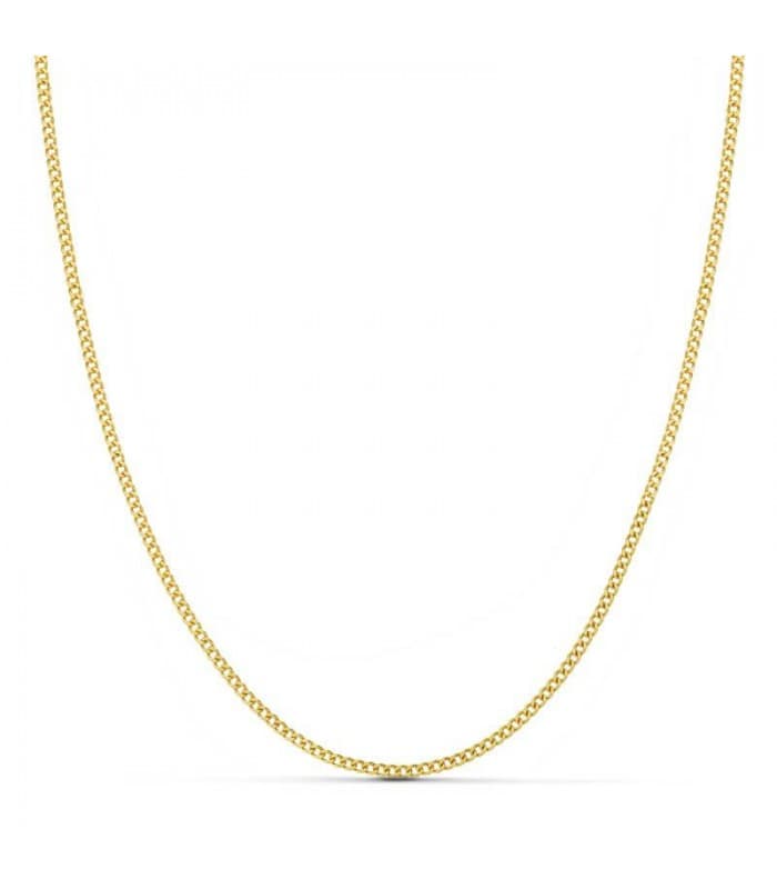 Collana maglia grumetta 1,2 mm 18 Kt 45 cm - Catenina sottile in oro da donna