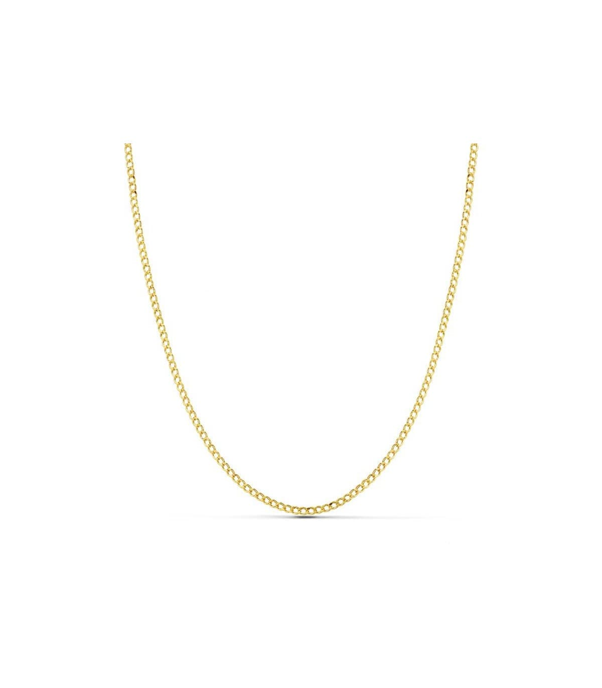 Collana catena a maglia groumette in oro 750 - 1 mm 50 cm - Gioielli online da donna.