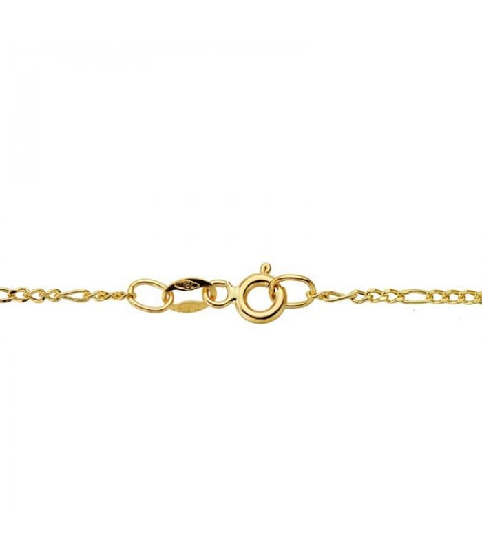 Collana catena maglia figaro 1,5 mm 45cm in oro giallo 750 - Collana cubana da donna, Alda gioielli.