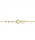 Collana catena da donna a maglia lavorata, martellata, forzatina brillantata - 1 mm 45 cm Oro 18kt