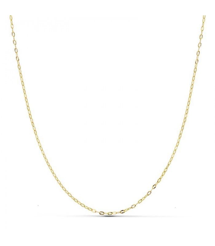 Cadena Forzada Diamantada 1 mm oro 18 kilates 50cm - Cadenas mujer online