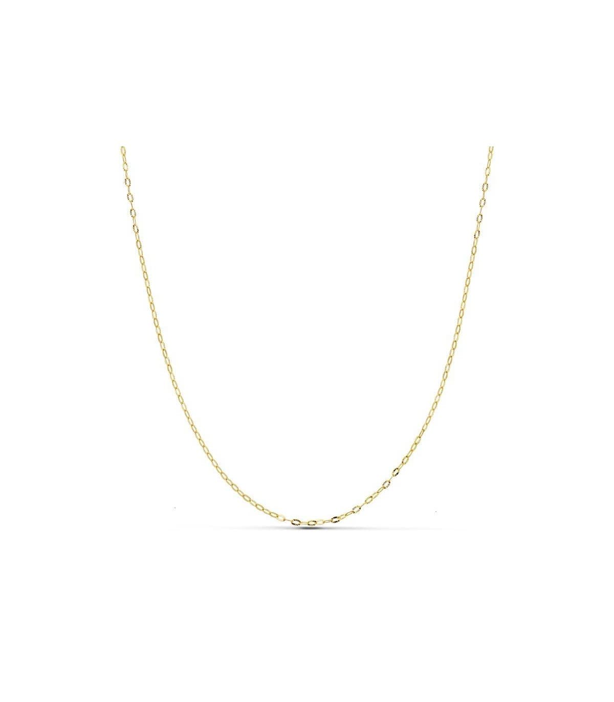 Cadena Forzada Diamantada 1 mm oro 18 kilates 50cm - Cadenas mujer online